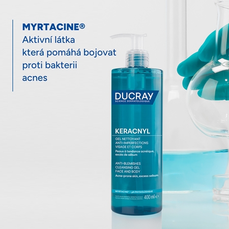 Ducray Keracnyl čisticí voda pro mastnou a problematickou pleť