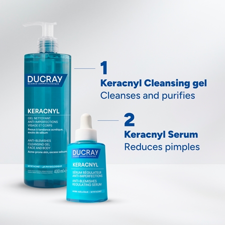 Ducray Keracnyl cleansing water for oily and problem skin