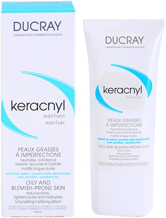 Ducray Keracnyl creme matificante  para pele oleosa