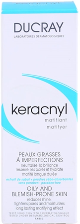 Ducray Keracnyl creme matificante  para pele oleosa
