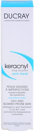 Ducray Keracnyl soin local anti-imperfections de la peau à tendance acnéique
