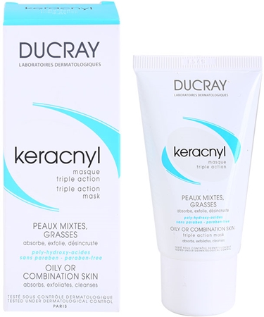 Ducray Keracnyl mascarilla limpiadora para pieles grasas y mixtas
