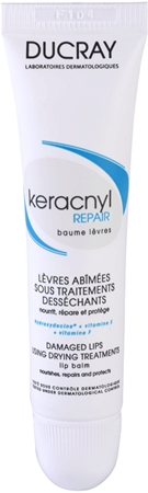 Ducray Keracnyl regenerating lip balm compatible with acne treatments