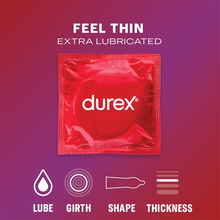 Durex Feel Thin Extra Lubricated óvszerek