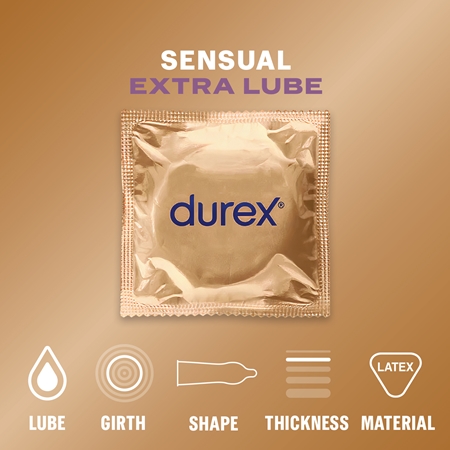 Durex Sensual Extra Lube óvszerek