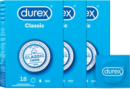 Durex Classic 2+1 kondomy výhodné balení