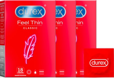Durex Feel Thin 2+1 kondomer (Økonomipakke)