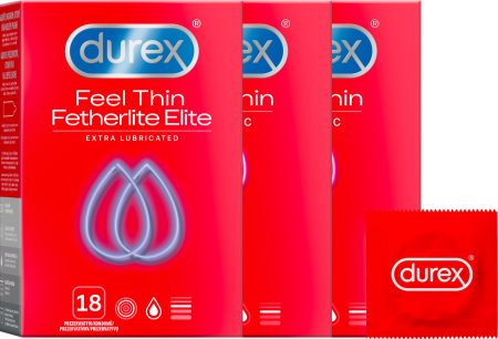 Durex Feel Thin Extra Lubricated 2+1 kondomy (výhodné balení)