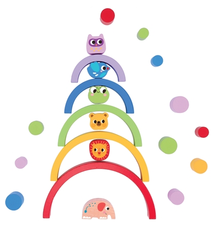 2Kids Toys Wooden Rainbow skladacia dúha z dreva