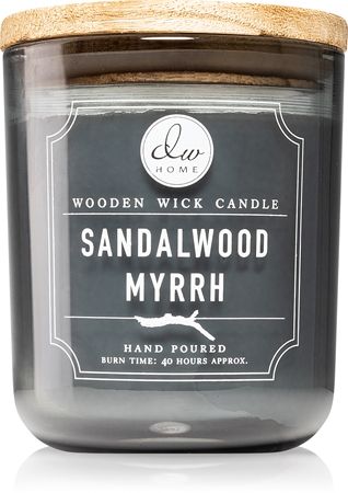 DW Home Signature Sandalwood Myrrh aromatizēta svece ar koka dakti