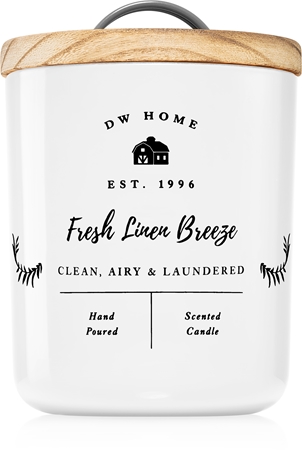 DW Home Farmhouse Fresh Linen Breeze scented candle