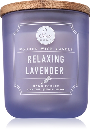DW Home Signature Relaxing Lavender mirisna svijeća s drvenim fitiljem