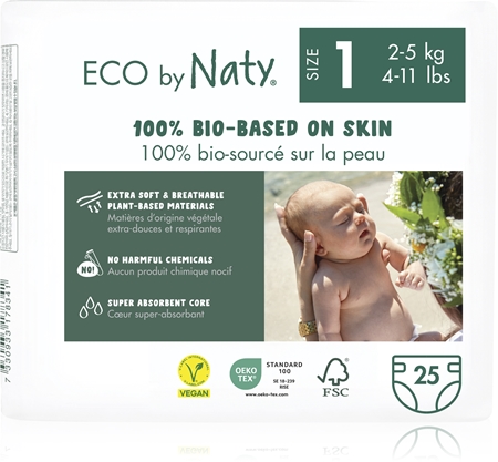 ECO by Naty Nappies Newborn Size 1 jednorazové EKO plienky