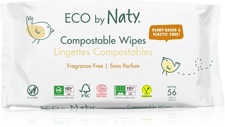 ECO by Naty Unscented 100 % Compostable Wipes vlhčené ubrousky pro děti