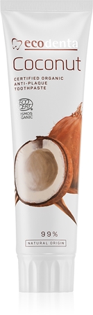 Ecodenta Cosmos Organic Coconut zubní pasta bez fluoridu pro posílení zubní skloviny