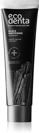 Ecodenta Expert Black Whitening Melna balinošā zobu pasta bez fluorīda