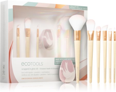 EcoTools Glow Collection Wrapped in Glow kit de pinceaux (pour un look parfait)