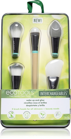 EcoTools Interchangeables™ Wake Up & Glow večnamenski čopič s 5 glavami