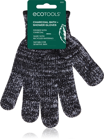 EcoTools Charcoal Bath Infused Gloves gant exfoliant