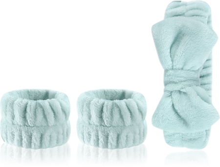 EcoTools Cleansing Headband & Wristband Set makiažo valymo rinkinys su kosmetine galvos juosta