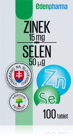 EDENPharma Zinc 15 mg + Selenium 50 µg mineral complex to support the immune system and beautiful hair and skin