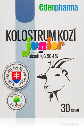 EDENPharma Kolostrum kozie Junior tablety na cmúľanie na podporu fyzickej a psychickej rovnováhy tela