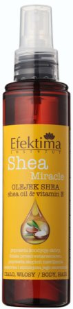 Efektima Institut Shea Miracle olio emolliente effetto idratante per corpo e capelli