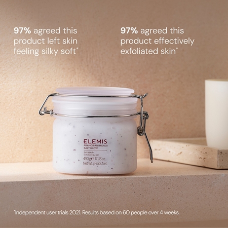 Elemis Body Exotics Frangipani Monoi Salt Glow mineralinis kūno šveitiklis