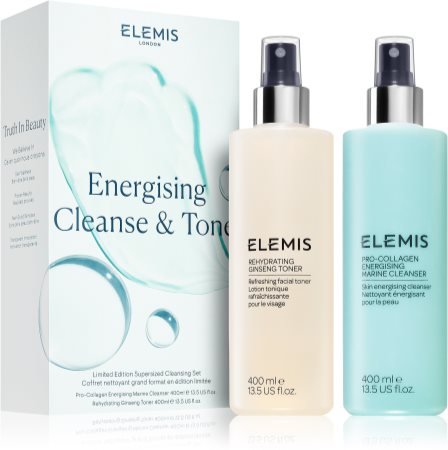 Elemis Energising Cleanse & Toner coffret (para limpeza facial perfeita)