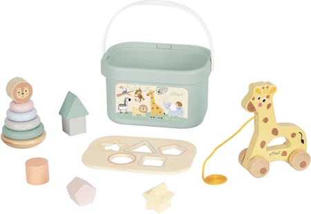 eliNeli ZOO 4 in 1 toy set wooden