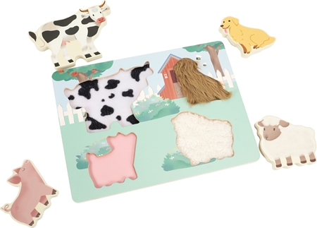 eliNeli Touching Puzzle Farm jeu de formes en bois