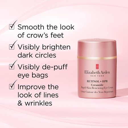 Elizabeth Arden Retinol + HPR Ceramide RAPID SKIN RENEWING EYE CREAM crème rajeunissante et illuminatrice yeux