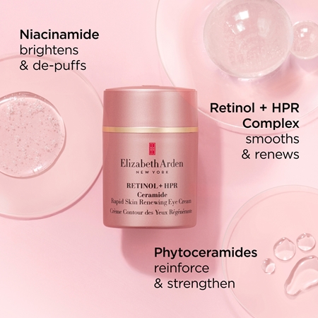 Elizabeth Arden Retinol + HPR Ceramide RAPID SKIN RENEWING EYE CREAM crème rajeunissante et illuminatrice yeux