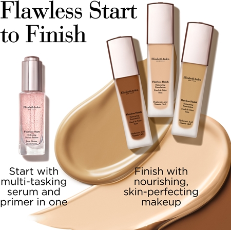 Elizabeth Arden Flawless Finish Skincaring Foundation serumo konsistencijos makiažo pagrindas