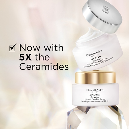 Elizabeth Arden Advanced Ceramide Lift And Firm Day Cream SPF 15 dieninis kremas standinamojo poveikio