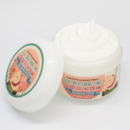 Elizavecca Milky Piggy Real Whitening Time Secret Pilling Cream hydratační zjemňující krém s peelingovým efektem