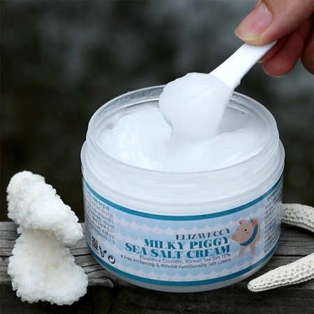 Elizavecca Milky Piggy Sea Salt Cream hidratante de proteção com ação renovada