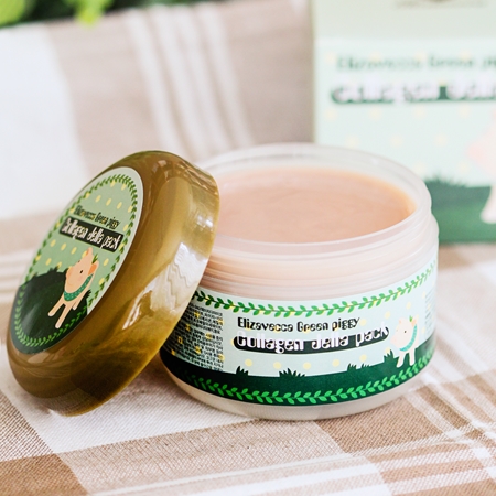 Elizavecca Green Piggy Collagen Jella Pack Máscara reafirmante de colágeno restauração intensiva e esticamento da pele