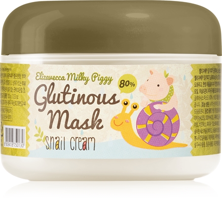 Elizavecca Milky Piggy Glutinous Mask 80% Snail Cream intenzivně hydratační a vyživující maska se šnečím extraktem
