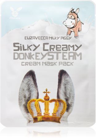 Elizavecca Milky Piggy Silky Creamy Donkey Steam Mask conjunto de máscaras em folha nutrição e hidratação