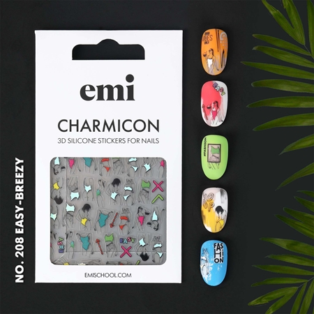 emi Charmicon Easy-breezy pegatinas para las uñas 3D
