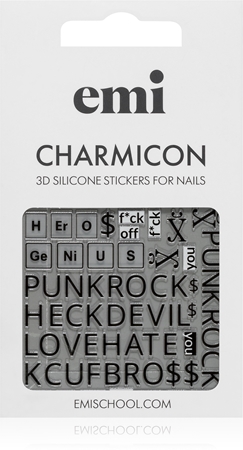 emi Charmicon Punk Rock nálepky na nehty 3D