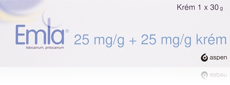 Emla Emla 25MG/G+25MG/G CRM 1X30G krém se znecitlivujícím účinkem