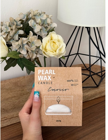 Emocio Pearl wax White svijeća