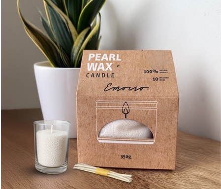 Emocio Pearl wax White svijeća