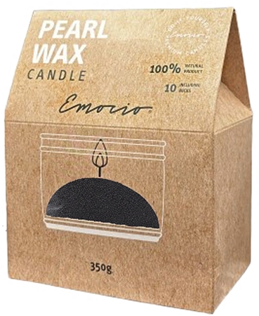 Emocio Pearl wax Black candle
