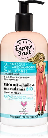 Energie Fruit Monoi maska 2 v 1 pre poškodené vlasy