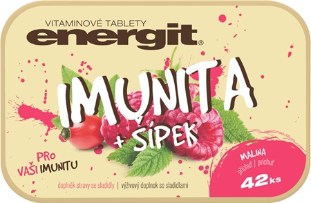 Energit Multivitamín + Šípek tablety dispergovatelné v ústech pro podporu imunitního systému