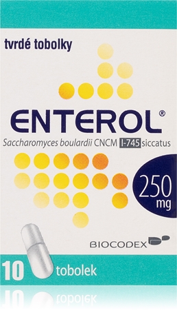 Enterol Enterol 250 mg tvrdé tobolky k léčbě průjmu