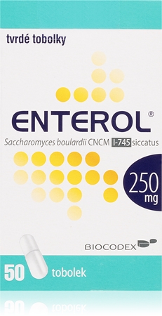 Enterol Enterol 250mg tvrdé tobolky k léčbě průjmu